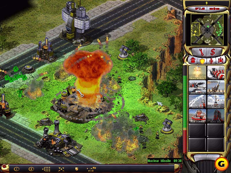 downlaoded red alert 2 and the screen is black with music playing